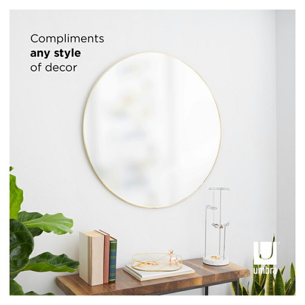 アンブラ 鏡 ベッドルーム フーバ ミラー 86×86cm ブラス ミラー インテリア 雑貨 玄関 寝室 デザイン