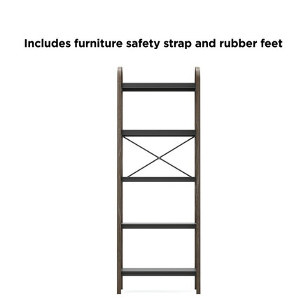 シェルフ オープンシェルフ オープンラック 5段ラック ブラック ウォルナット アンブラ ベルウッド 天然木