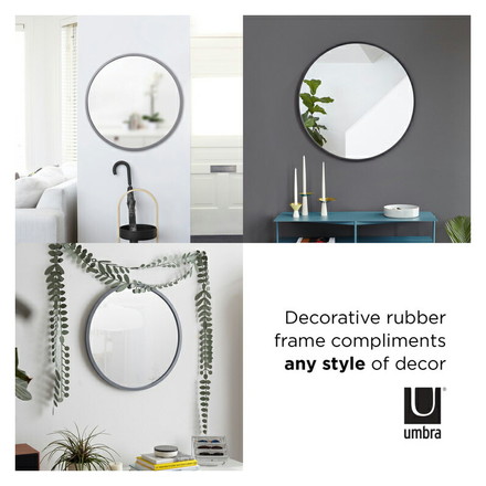 鏡 ハブミラー 94×94cm ブラック umbra アンブラ ウォール ミラー 壁掛け 鏡 インテリア 姿見 丸型
