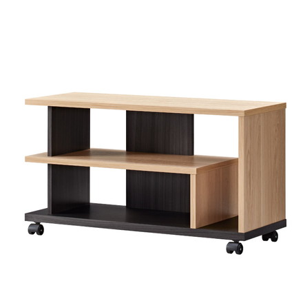 テレビスタンド FEL キャスター付き ローボード ナチュラル木目/アッシュグレー AS-FEL740