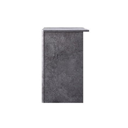 デスク 収納 120cm モルタル調 グレーデスク パソコンデスク 収納付き 幅110cm 棚付 省スペース