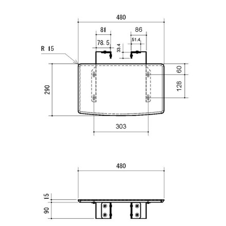 壁寄せテレビスタンド用 WS-F820用 棚板 WS-F820SH-W テレビ台