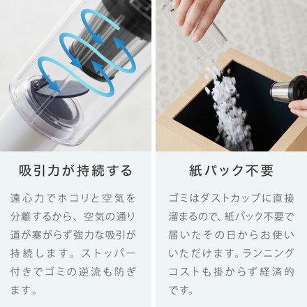 simplus コードレス掃除機 スティック ハンディ 2way 充電式 ノズル6種付き シンプラス SP-VC02 グレー