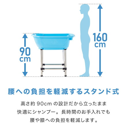 ペットバス ドッグバス 家庭用 浴槽 お風呂 バスタブ プラスチック製 大型 シャンプー お手入れ 小型犬 中型犬 大型犬 猫 犬 ペット用品 トリミング グルーミング トリマー ホワイト ブルー ブルー