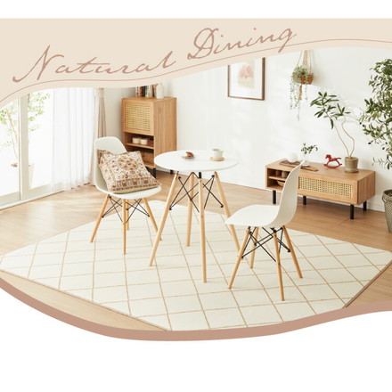 イームズ カフェテーブル 円型 幅60cm ダイニングテーブル ホワイト