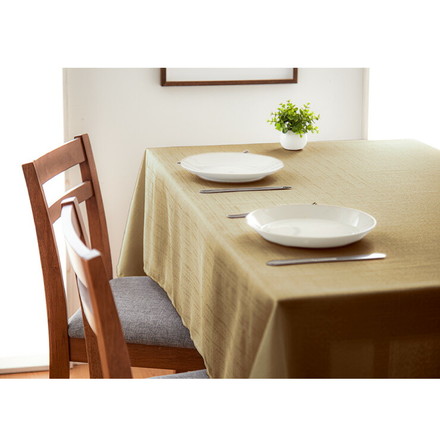テーブルクロス 撥水 長方形 140×230cm 無地 ベージュ