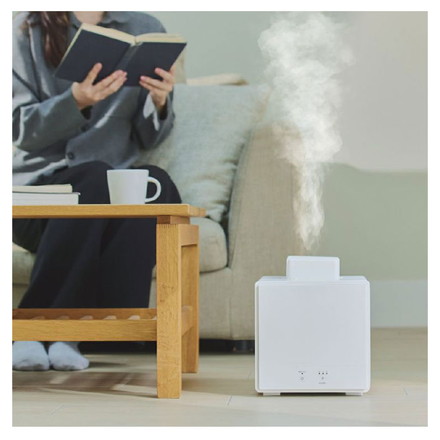 お手入れ簡単! スチーム式加湿器 1.6L 簡単給水 スチーム式 加湿器 スチーム加湿器 静音 軽量 小型 ドウシシャ DOSISHA ブラック