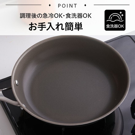 CORELLE コレール フライパン 16cm 10年保証 IH対応 ガス火OK フッ素不使用 PFOA PFAS フリー 強火調理 金属ツール オーブン DuraNano デュラナノ CSFP16SV ドウシシャ DOSHISHA