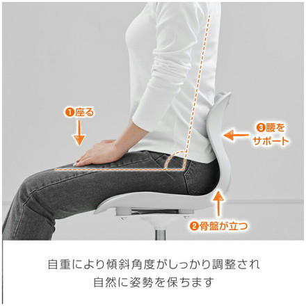 骨盤サポートチェア ガス昇降タイプ My Comfy 姿勢サポートチェア 椅子 座椅子 クッション サポートチェア