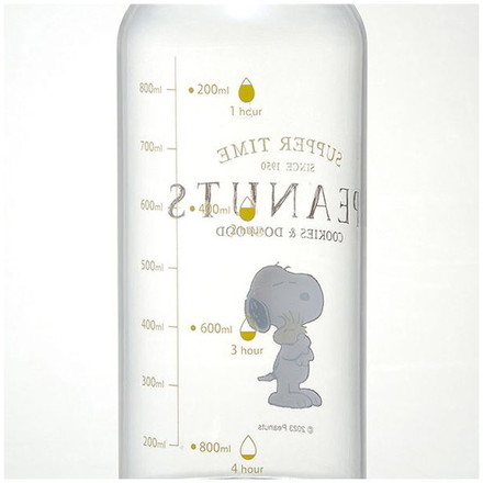 スケータードリンク マーカー ボトル 1000ml 1L 水筒 直飲み 水分補給 メモリ付き 透明 ダイレクト ボトル 目盛り クリア 子供 こども キッズ 公園 アウトドア スポーツ SNOOPY PDMK10 Skater