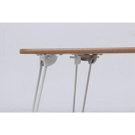 突板折畳ローテーブル ライン W600×D400×H315mm 天然木化粧繊維板