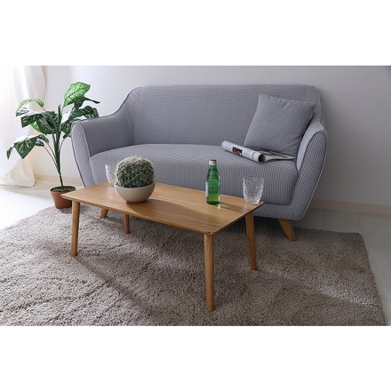 突板ローテーブル W800×D400×H320mm 天然木化粧繊維板 ナチュラル