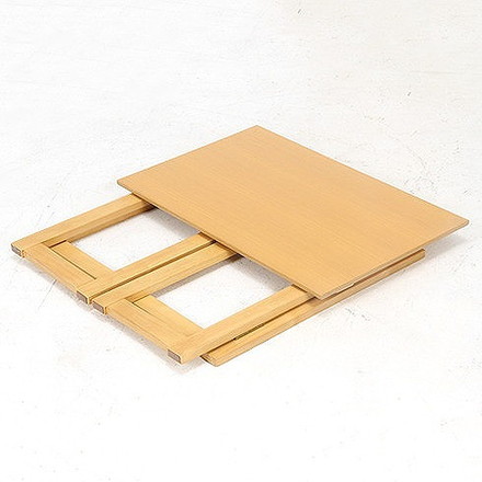 フォールディングテーブル W700×D450×H690mm 天然木化粧繊維板 ナチュラル