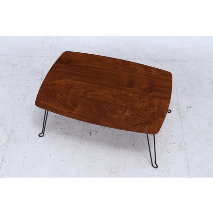 折れ脚ローテーブル W700×D500×H310mm ミディアムブラウン