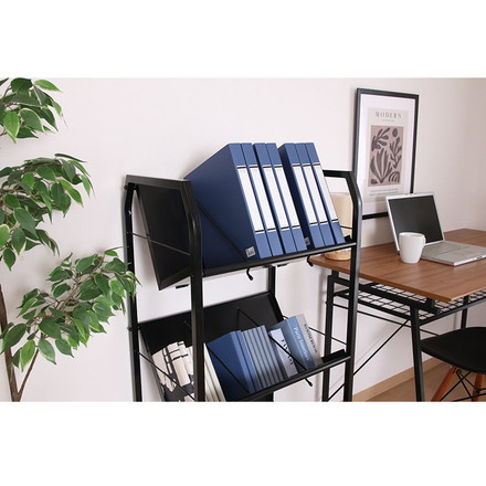 ファイルラック 3段 キャスター付き ファイルワゴン 本棚 オープンラック デスクワゴン 収納ワゴン 収納棚 リビング