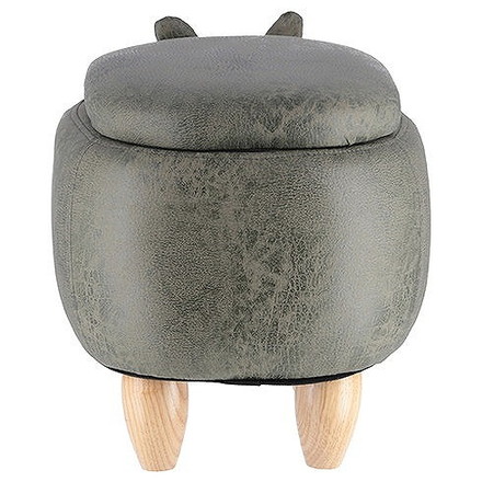 アニマルスツール収納付き W670×D340×H370mm 合板 天然木 ポリエステル 収納 サイ