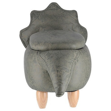 アニマルスツール収納付き W960×D340×H360mm 合板 天然木 ポリエステル 収納 ダイナソー