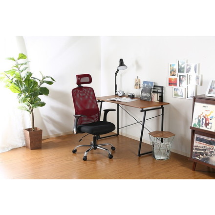 オフィスチェア パーソナルチェア レッド 幅66×奥行64×高さ111.5~127.5cm