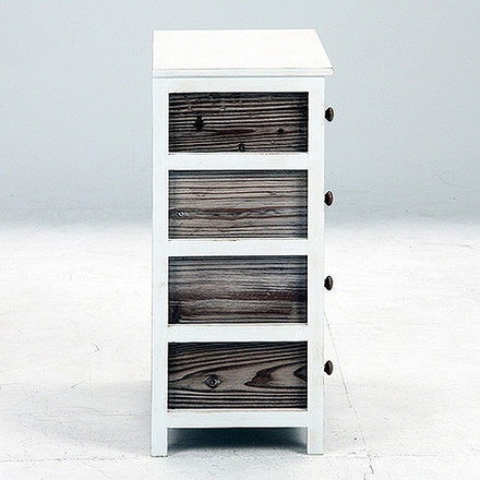 アンティークチェスト 4段 ミッシェル2 W520×D325×H710mm 繊維板 天然木(桐・杉)