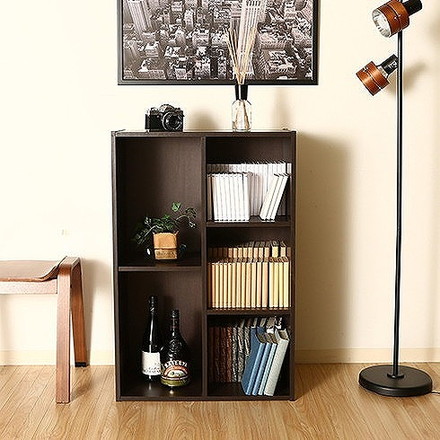 フリーボックス W590×D295×H890mm おしゃれ ダークブラウン