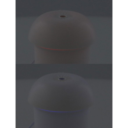 加湿器 キノコ 200ml 幅7.5×奥行7.5×高さ11.5cm 持ち運び 携帯 コンパクト LEDライト7色