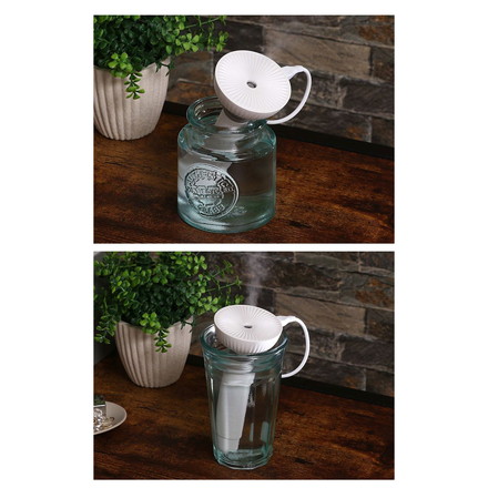 加湿器 アルル ホワイト ポータブル 幅6.2×奥行6.2×高さ13.9cm 持ち運び 携帯 コンパクト 伸縮式