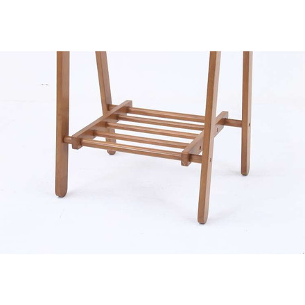 木製ハンガー 6110-6-80(KI)BR ハンガーラック キャスター付き サイドフック 折りたたみ コンパクト