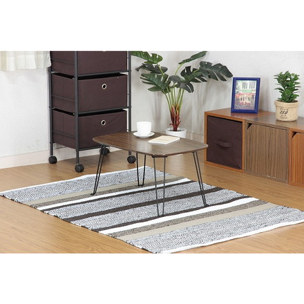 折れ脚ローテーブル W600×D400×H310mm MDF(PVC) スチール