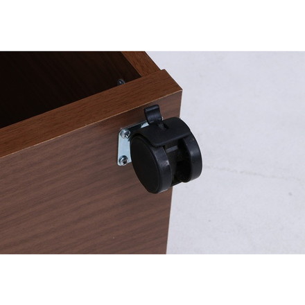 キャスター付きTV台 ミディアムブラウン 幅89×奥行32.9×高さ40.8cm