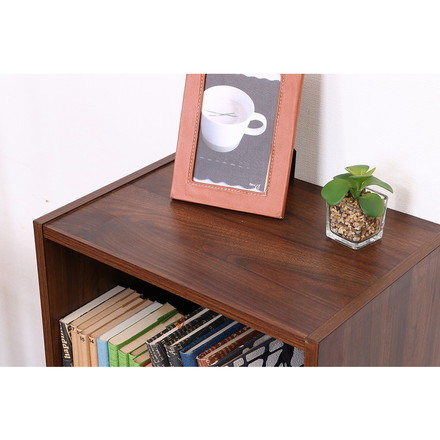 組立簡単ボックス 3段 ミディアムブラウン 3段 幅41.5×奥行29×高さ88cm