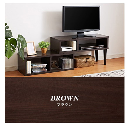 伸縮TVボード 幅75~133 オーク