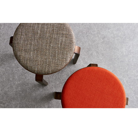 スタッキングスツール 同色2脚セット ファブリック 曲木 スツール 北欧 木製 木製スツール 省スペース ブルー