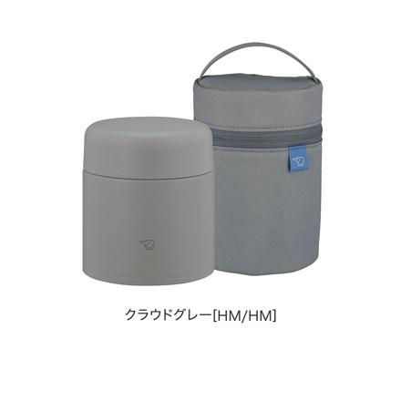 象印 シームレスせん ステンレススープジャー ポーチ付き 2点セット300ml SW-LA30 SW-PC01 真空二重構造 パッキン一体型 ZOJIRUSHI クラウドグレー[HM/HM]