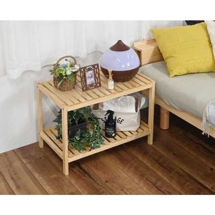 ウッドラック2段 オープンラック 収納 リビング収納 リビングシェルフ 収納ラック 2段 シェルフ ラック