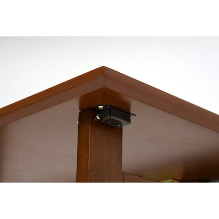 萩原 折りたたみテーブル VT-7812DBR テーブル 折り畳み式 簡単