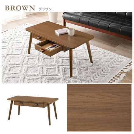 センターテーブル 引き出し付き 収納付き 80×40cm 長方形 ローテーブル 机 ソファテーブル コーヒーテーブル 北欧 シンプル モダン ナチュラル