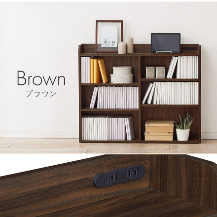 収納ヘッドボード シングル 2口コンセント 可動棚 巾木よけ スリム 棚 ラック 収納 本棚 オープンラック 木製 ホワイト