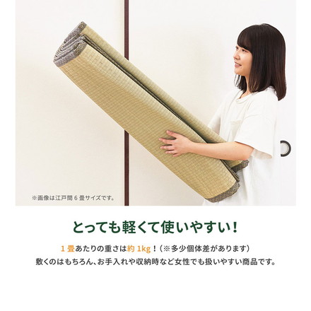 い草カーペット 382×382cm 柳川(やながわ) 本間8畳 双目織 い草上敷き畳カバー 上敷き い草 マット 抗菌 防臭 騒音抑制 軽量