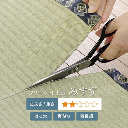 フリーカット 裏付き い草上敷き い草カーペット 340×340cm 団地間8畳 敷き詰めタイプ 上敷き 畳