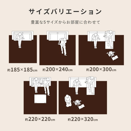 花柄 フランネルラグ 220×320cm エレガント ホットカーペットカバー 床暖房対応 ラグ ラグマット カーペット 絨毯 オールシーズン ベージュ[240641204]