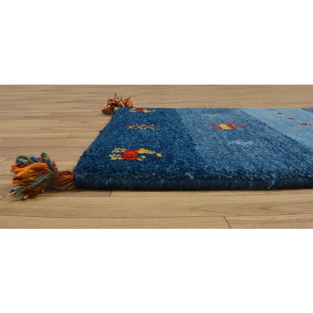 ギャッベ マット・ラグ GABBEH D20 約60×90cm BL