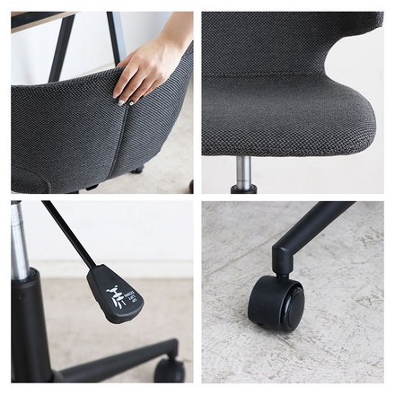 ワークチェア 昇降式 キャスター付き ラウンドチェア 包み込む 回転チェア 昇降チェア オフィスチェア 椅子 チェア