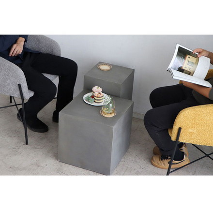 キューブテーブル レイジー UP ST 東馬 キューブ家具 グレー サイドテーブル 展示什器