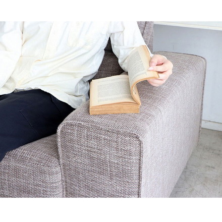 ソファ ヘボン UP 東馬 ソファ 3人掛け ブラウン おしゃれ 木脚 クッション付き 北欧風 リビングソファ