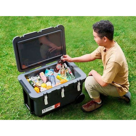 HUGEL 真空断熱クーラーボックス 60L VITC-60 チャコールグレーアイリスオーヤマ