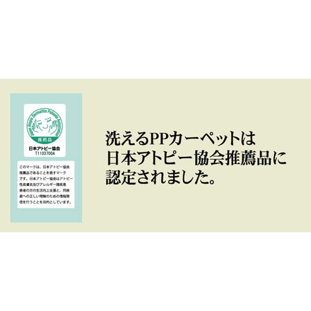 洗える PPカーペット 『くも』 約87×174cm
