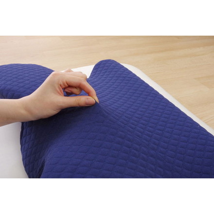 ピロー 洗える 低反発 いびき解消 5WAY枕 専用カバー ネイビー 約64×35×3~8cm