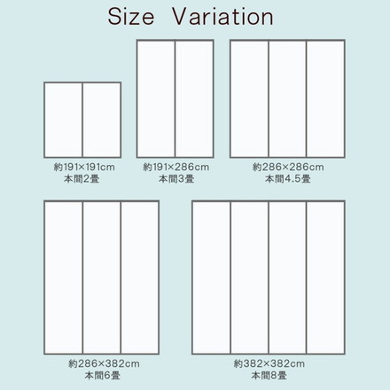 い草ラグ 花ござ カーペット ラグ 6畳 格子柄 市松柄 DXピーア ブラウン 本間6畳 約286×382cm 裏:不織布