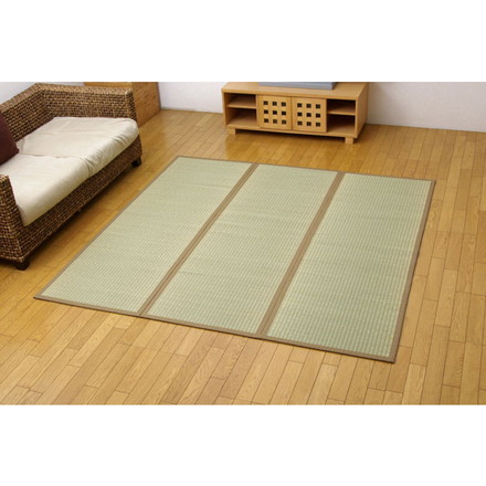 純国産 沖縄ビーグのラグ 『DX沖縄ビーグ』 約191×250cm（裏:不織布）