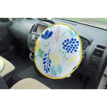 ハンドルカバー クッション 北欧 ミルカ ハンドルカバー ピンク 約43cm丸